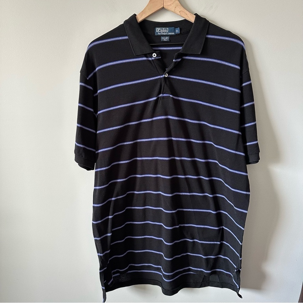Polo Ralph Lauren Pullover Mens XL Short Sleeve Blue 100% Pima Cotton Vintage